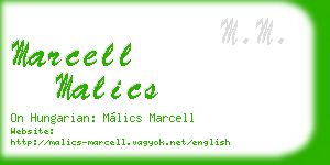 marcell malics business card